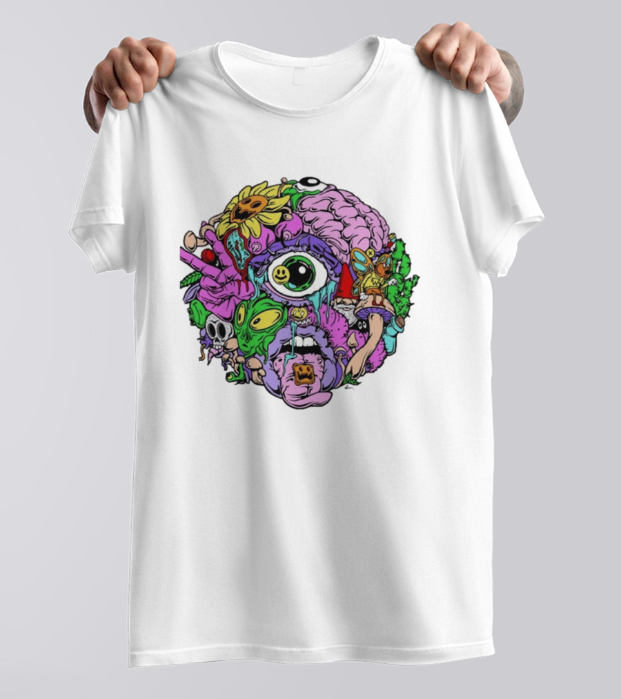 Chris Webby Psychedelic Art With Skull And Eye T-Shirt