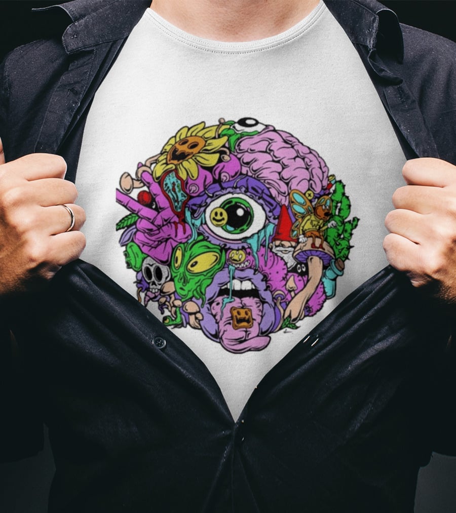 Chris Webby Psychedelic Art With Skull And Eye T-Shirt
