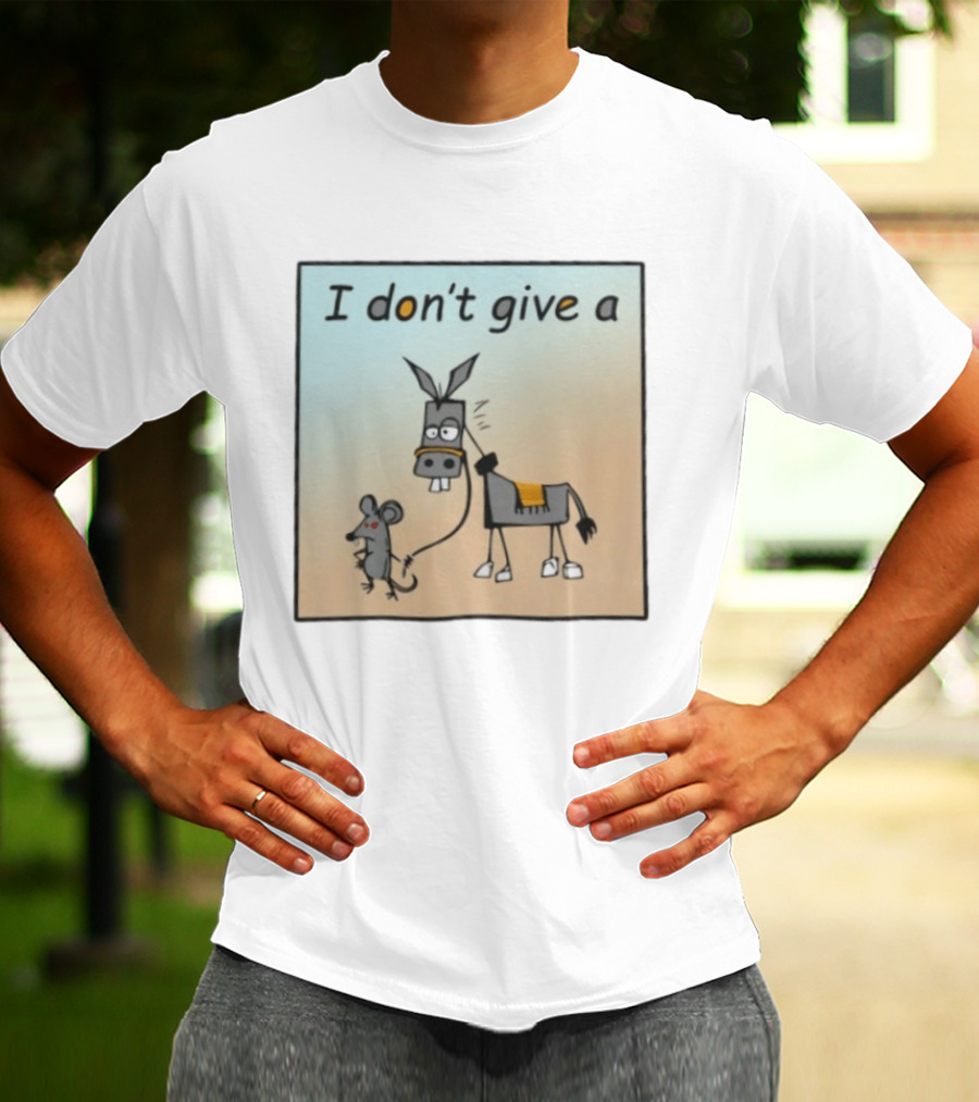 I Don't Give A Rat's Ass Donkey And Mouse Humor T-Shirt