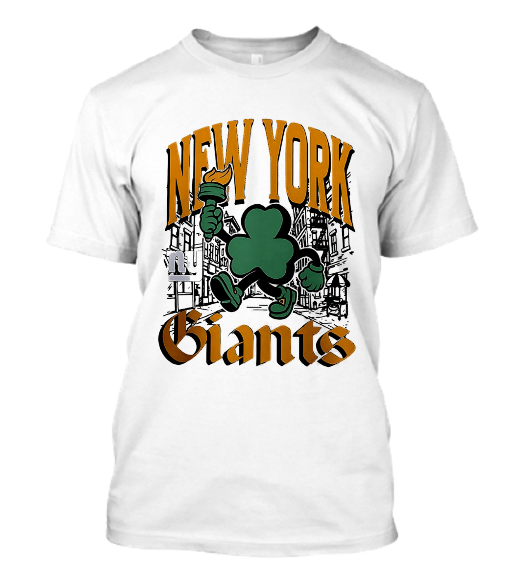 New York Giants St. Patrick's Day 2026 Shamrock Torch Running T-Shirt