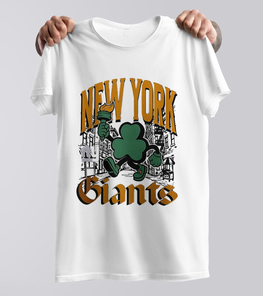 New York Giants St. Patrick's Day 2026 Shamrock Torch Running T-Shirt