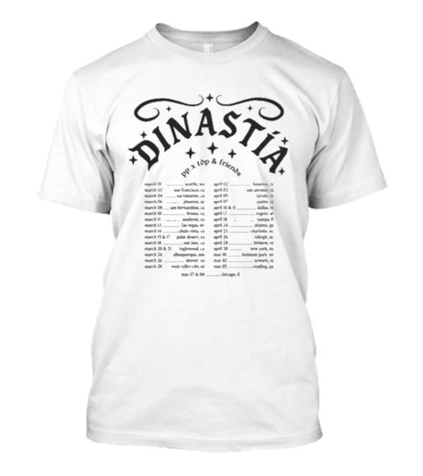 Dinastia Peso Pluma Tour Dates 2023 With Cities List T-Shirt