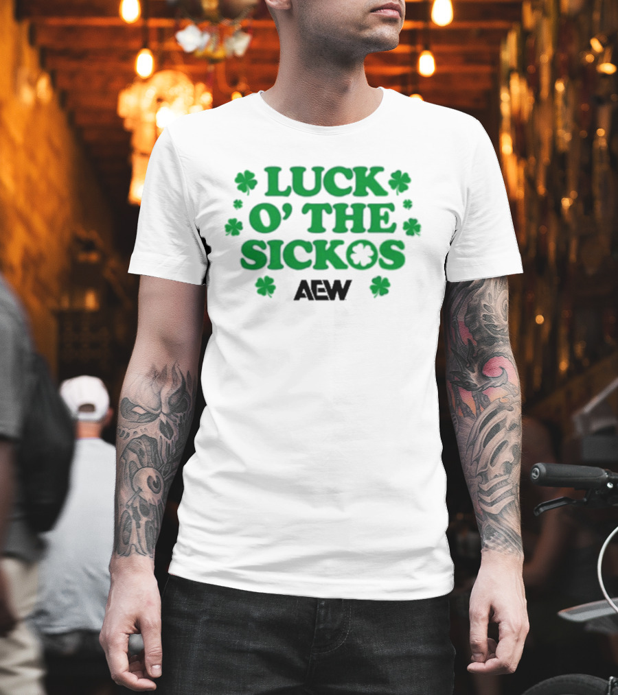 LUCK O' THE SICKOS AEW St. Paddy's Day 2026 Standard Soft Ringer T-Shirt