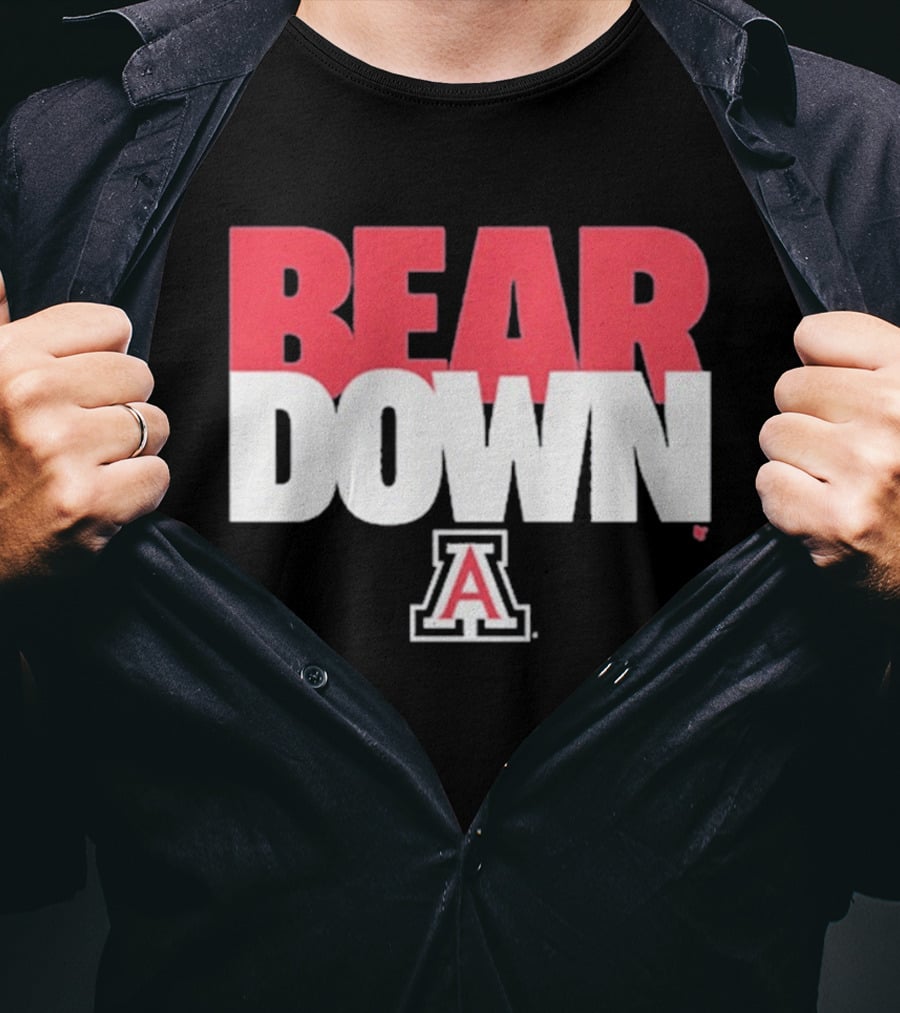 Bear Down Arizona Wildcats Logo Block A T-Shirt