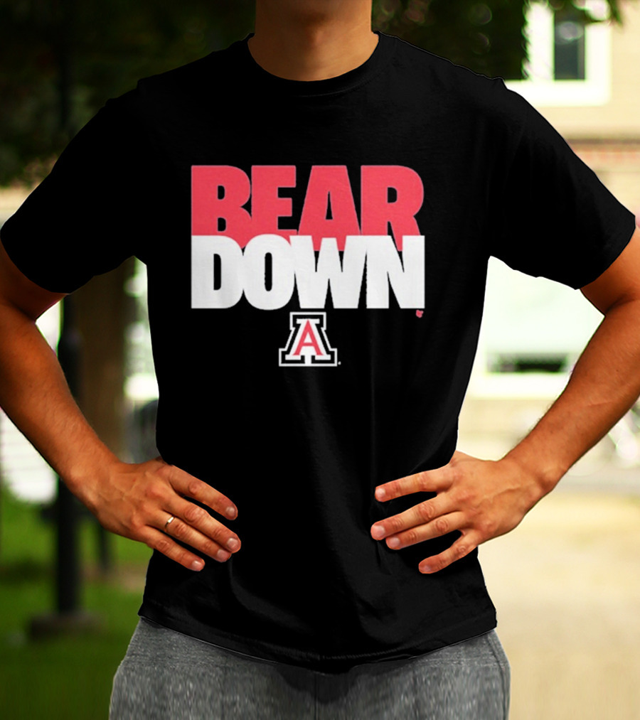 Bear Down Arizona Wildcats Logo Block A T-Shirt