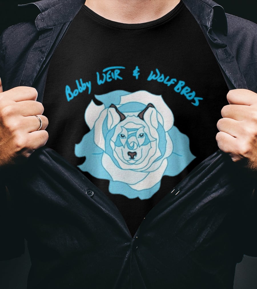 Bobby Weir And Wolf Bros Blue Rose Wolf T-Shirt