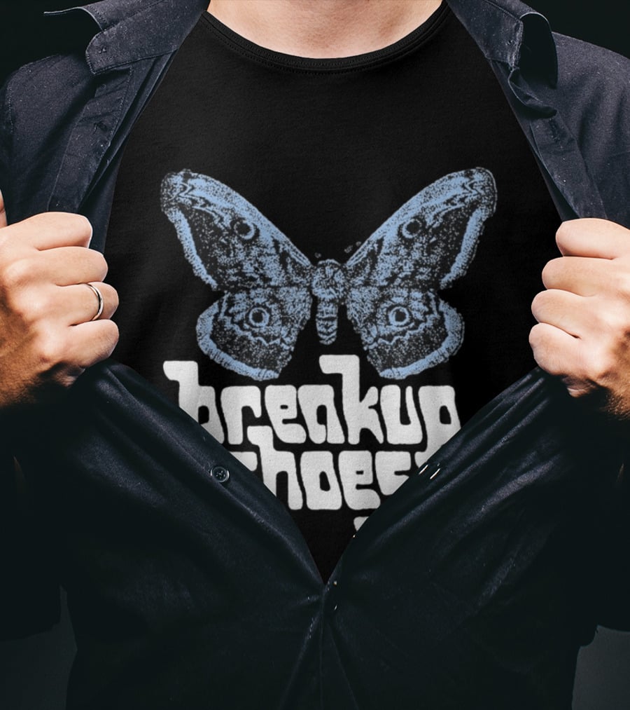 Breakup Shoes Blue Black Moth T-Shirt