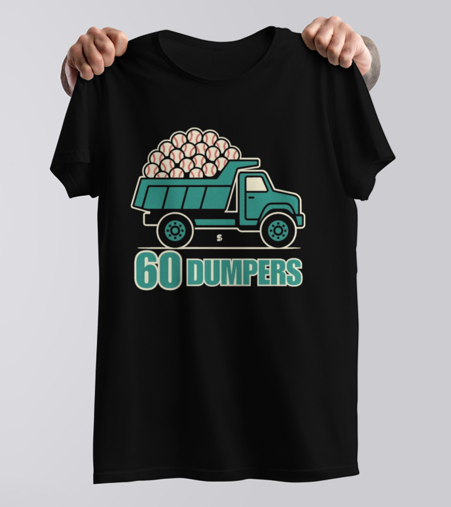 Seattle Mariners Cal Raleigh 60 Dumpers Baseball Truck Historic Season T-Shirt
