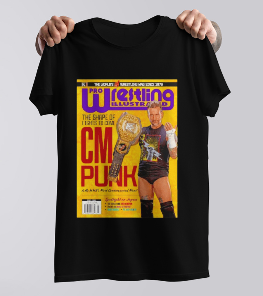 Pro Wrestling Illustrated CM Punk WWE's Most Controversial Man Spotlight On Japan T-Shirt