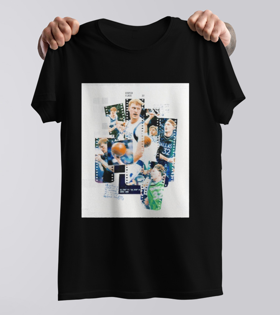 Cooper Flagg 32 Dallas Mavericks The Rook Since 1980 Collage Basketball Film Strip T-Shirt