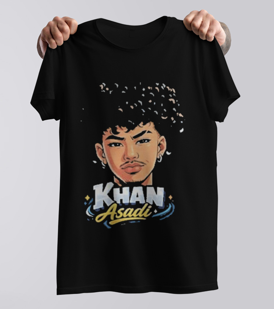 Khan Asadi Cartoon Character Art Menswear T-Shirt