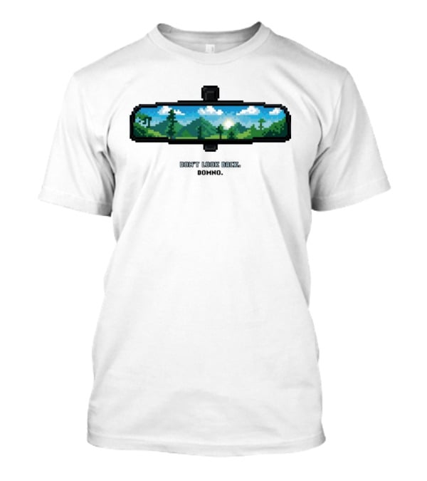 Don't Look Back Pixel Art Rearview Domno T-Shirt
