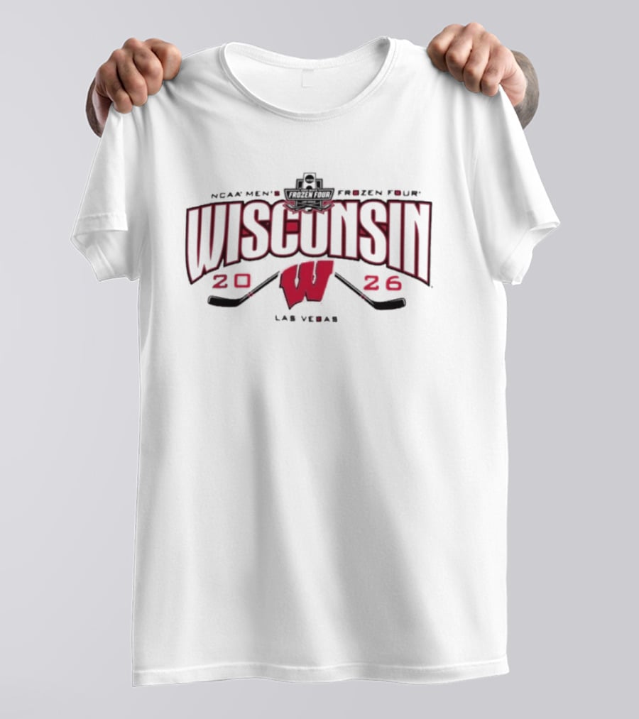Wisconsin Badgers 2026 NCAA Men's Frozen Four Las Vegas T-Shirt