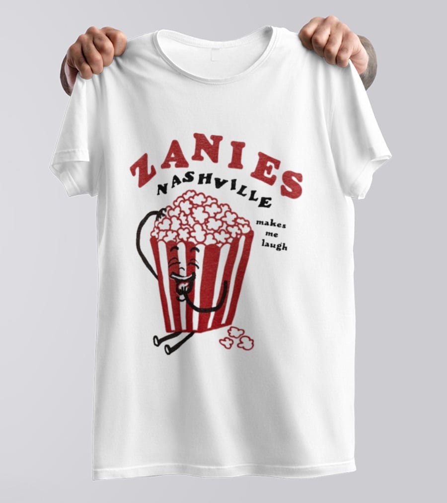 Zanies Nashville Popcorn Cartoon Makes Me Laugh T-Shirt