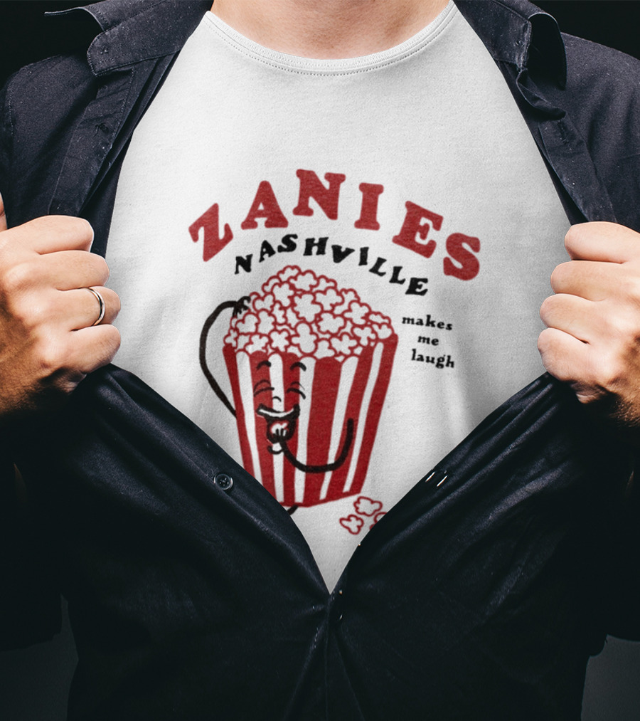 Zanies Nashville Popcorn Cartoon Makes Me Laugh T-Shirt