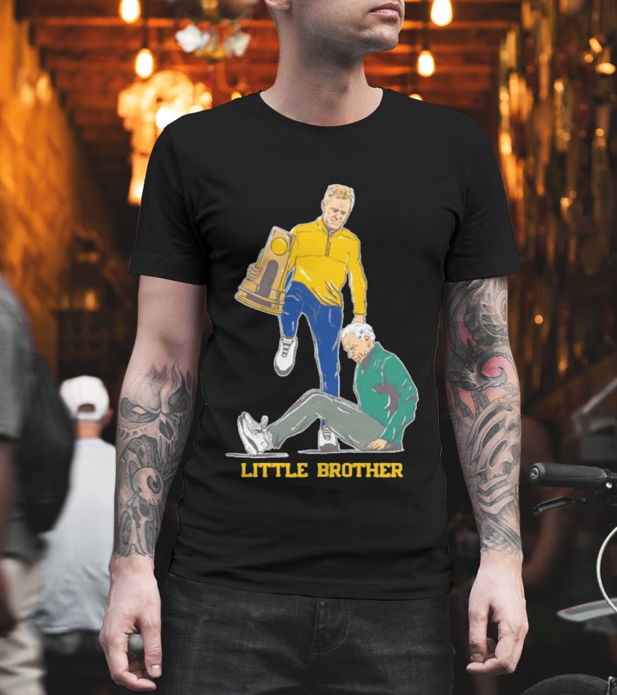 Michigan Wolverines Little Brother Dusty May Stepover Trophy Moment T-Shirt