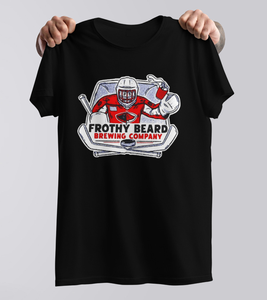 South Carolina Stingrays Frothy Beard Brewing Company Goalie Hockey T-Shirt