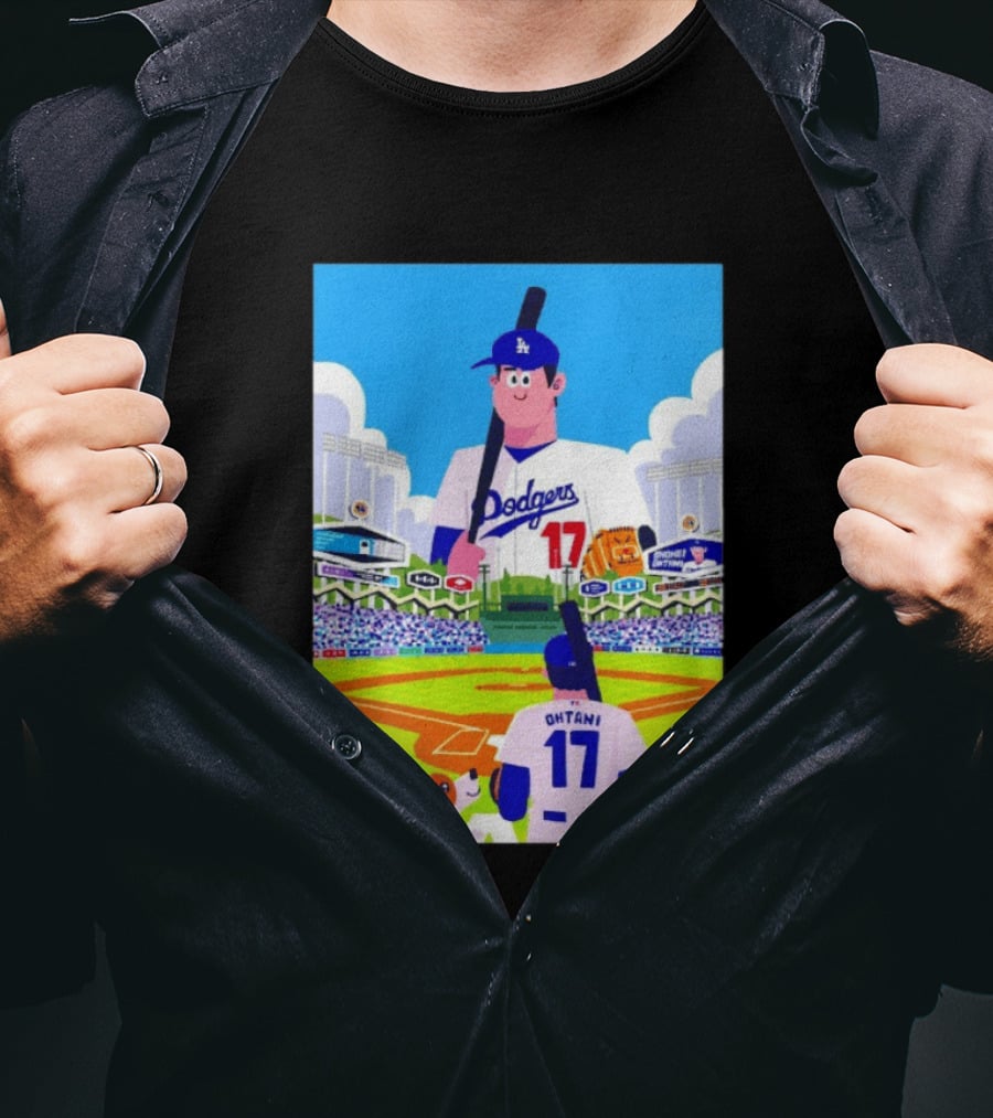 Shohei Ohtani Massive Los Angeles Dodgers 2026 World Baseball Classic Stadium Scene T-Shirt