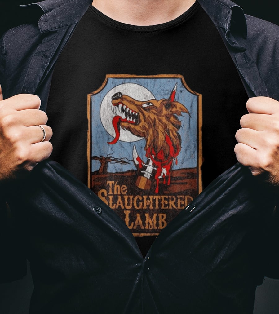 The Slaughtered Lamb Werewolf Moon Vintage Horror T-Shirt