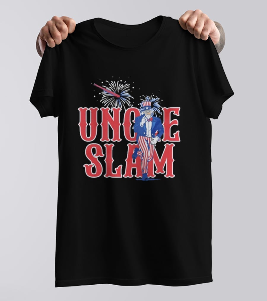 Uncle Slam Aaron Judge Team USA 2026 World Baseball Classic Uncle Sam Fireworks T-Shirt
