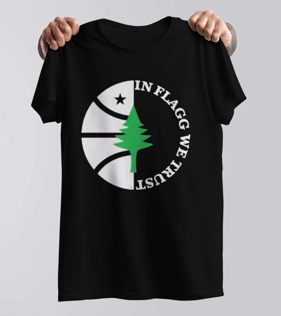 In Flagg We Trust Dallas Mavericks Pine Tree Basketball Star T-Shirt