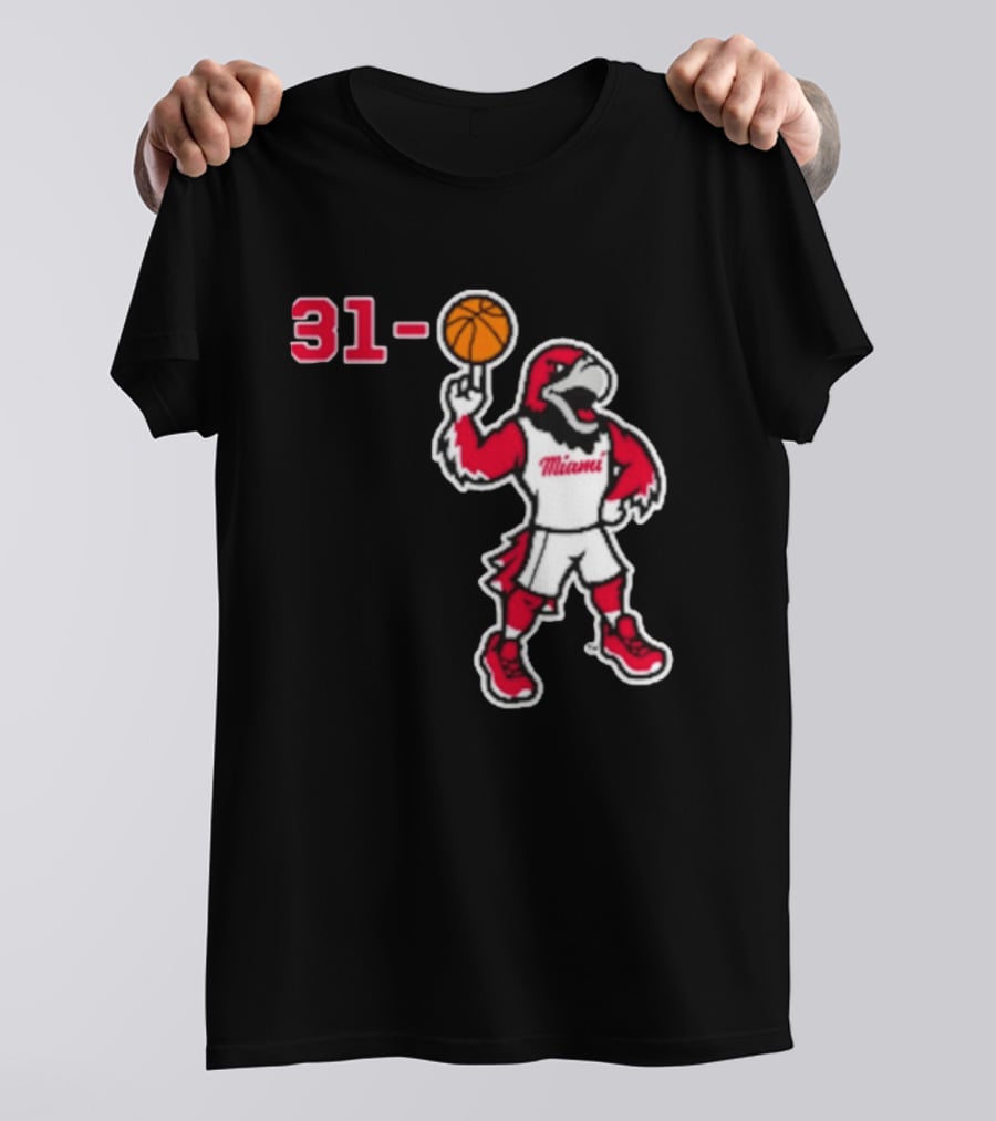 Miami RedHawks Basketball Swoop 31 0 T-Shirt
