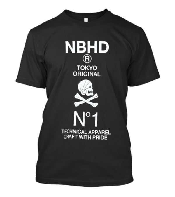 NBHD Tokyo Original Skull Crossbones N°1 Technical Apparel Craft With Pride T-Shirt