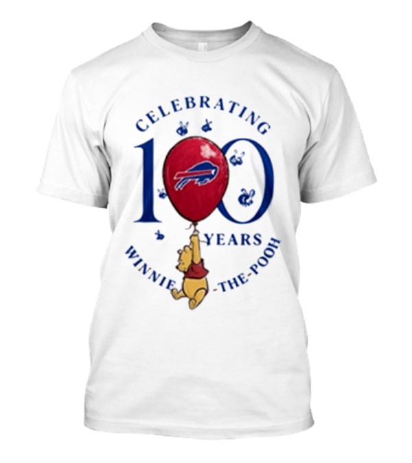 Celebrating 100 Years Winnie The Pooh Buffalo Bills Balloon T-Shirt