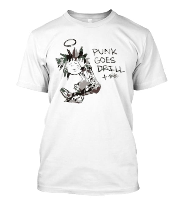 Punk Goes Drill Anniversary Halo Angel Drawing T-Shirt