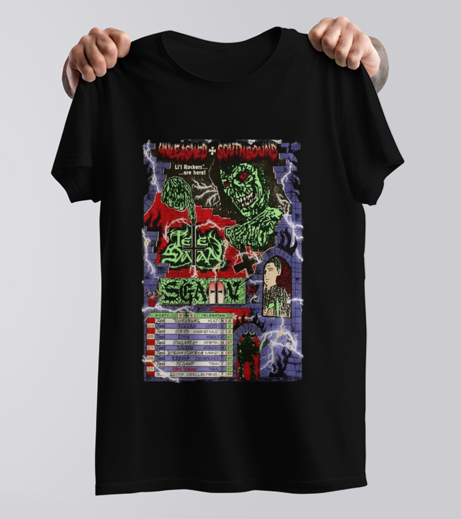 Unleashed Southbound Telesatan Tour 2026 Lil' Rockers Scary Dates T-Shirt