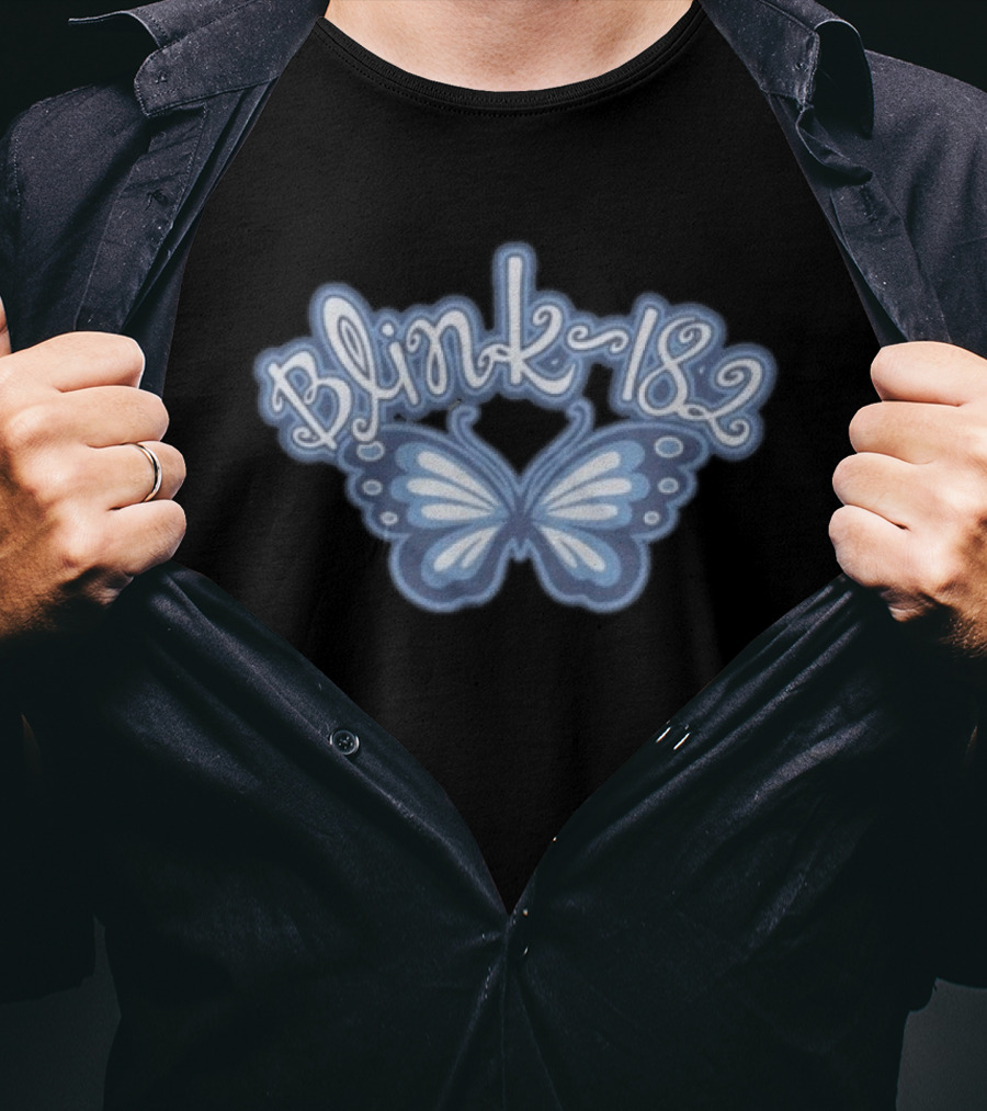 Blink 182 Butterfly Limited Edition Baby Blue T-Shirt