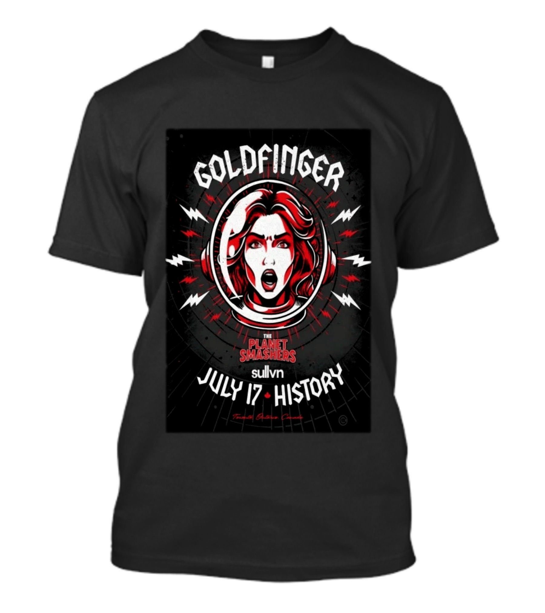 Goldfinger July 17 Toronto Tour 2026 The Planet Smashers Sullivan History T-Shirt