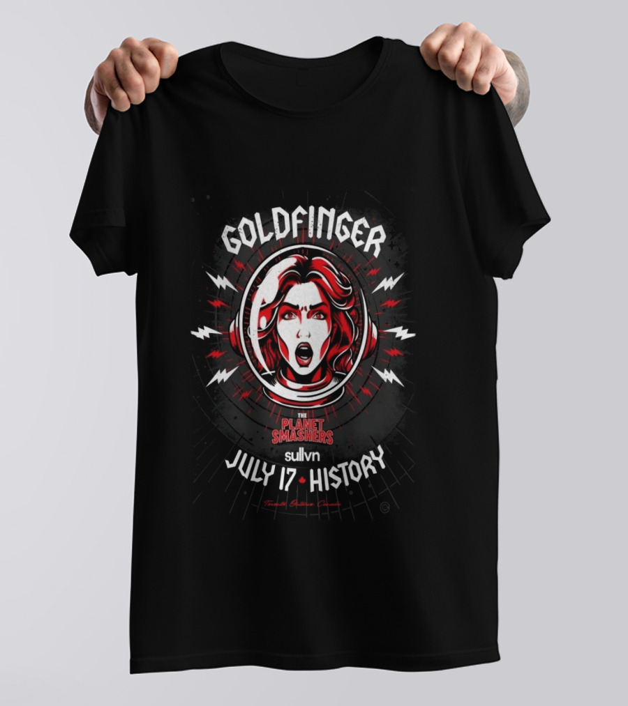 Goldfinger July 17 Toronto Tour 2026 The Planet Smashers Sullivan History T-Shirt