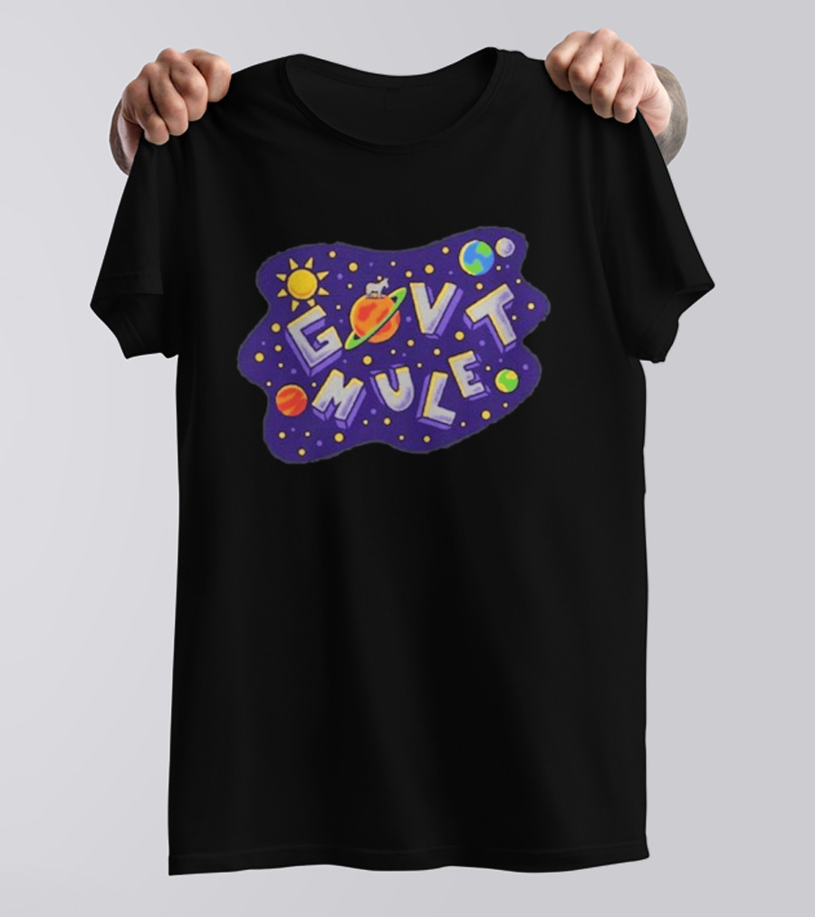 Gov't Mule Space Theme Spring Tour 2026 Solar System Planets T-Shirt