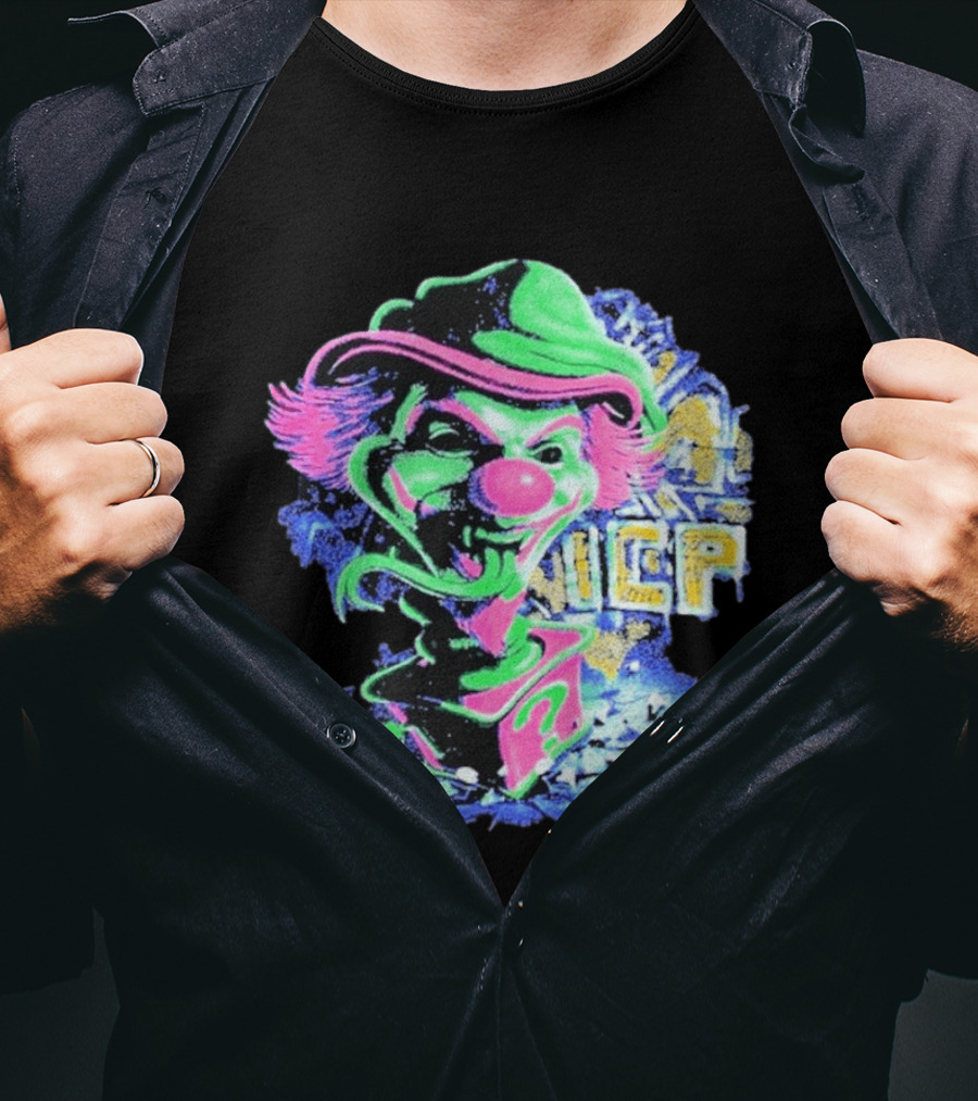 Insane Clown Posse ICP Jack In The Riddle Box Psychedelic Clown T-Shirt