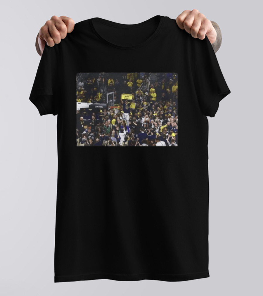 Michigan Basketball Shock The World Boys Go Blue Victory Celebration T-Shirt