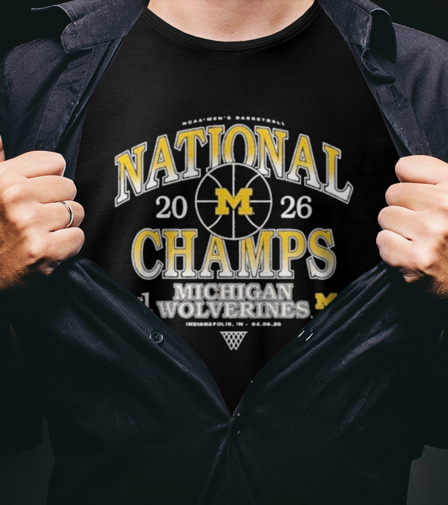 Michigan Wolverines National Champs Basketball 2026 #1 T-Shirt