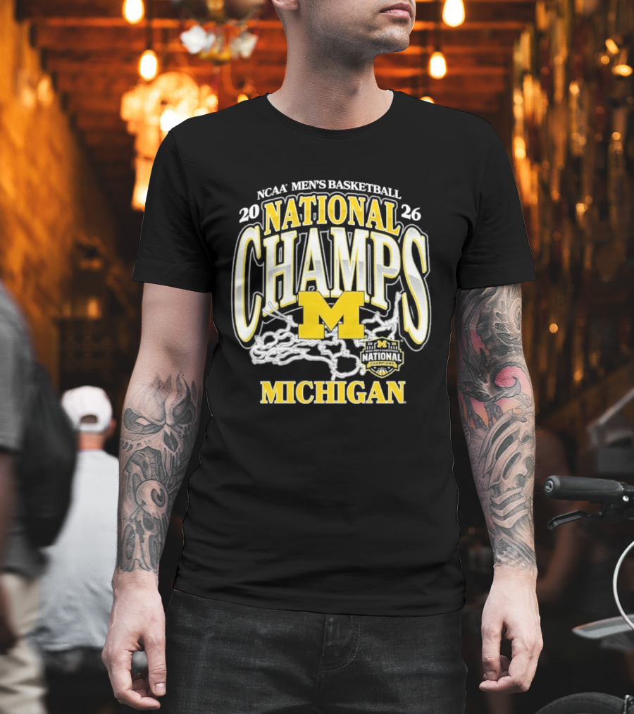 NCAA Men's Basketball 2026 National Champs Michigan T-Shirt