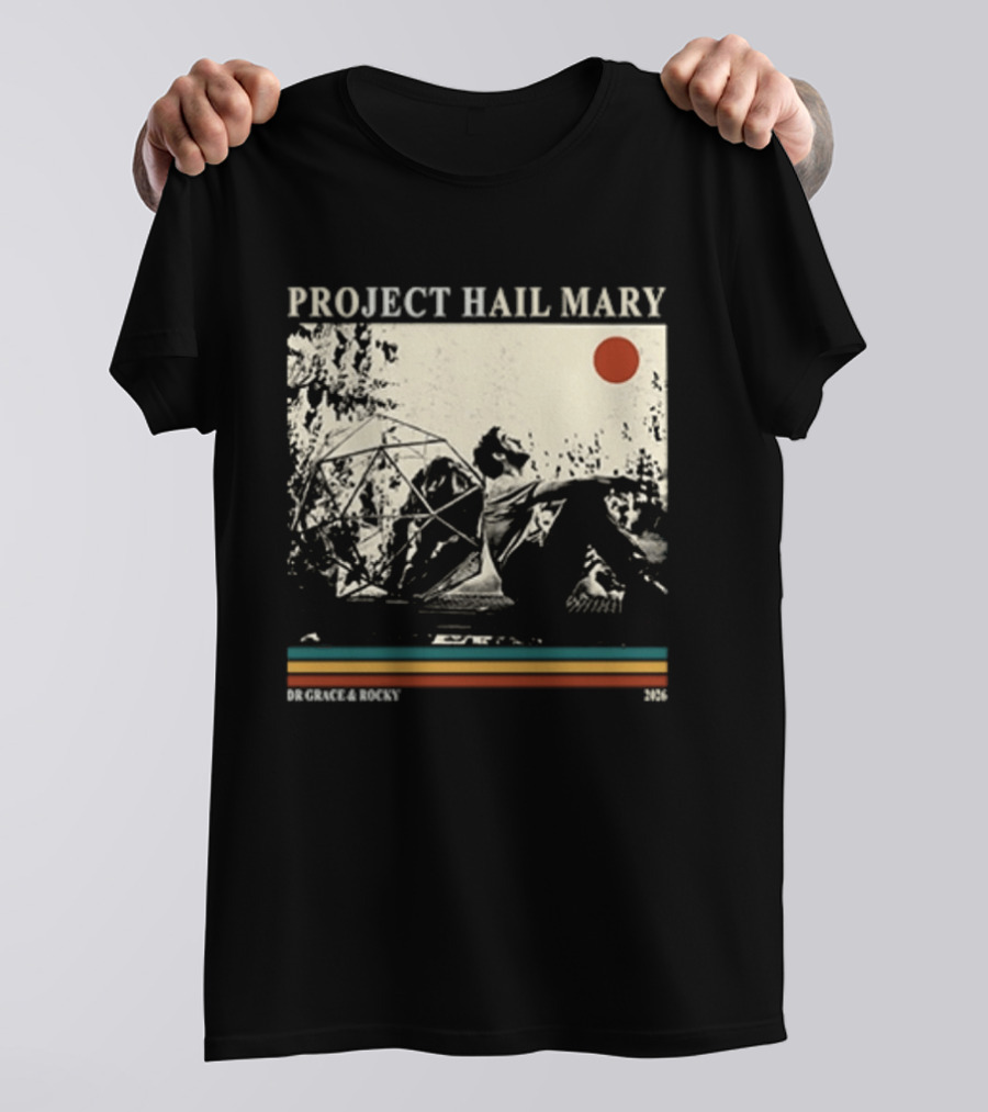 Project Hail Mary Dr Grace & Rocky 2021 Vintage Cover T-Shirt