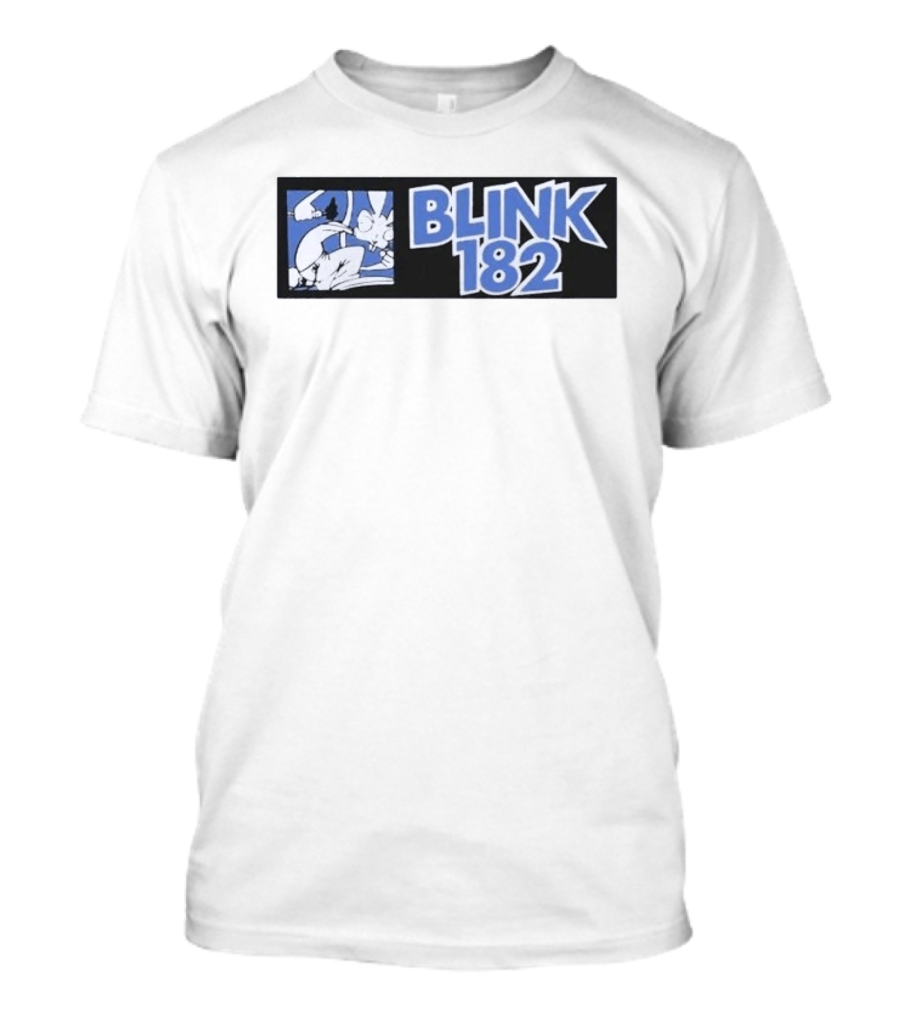 Blink 182 Limited Edition Blue White Cartoon Art 25 Box T-Shirt