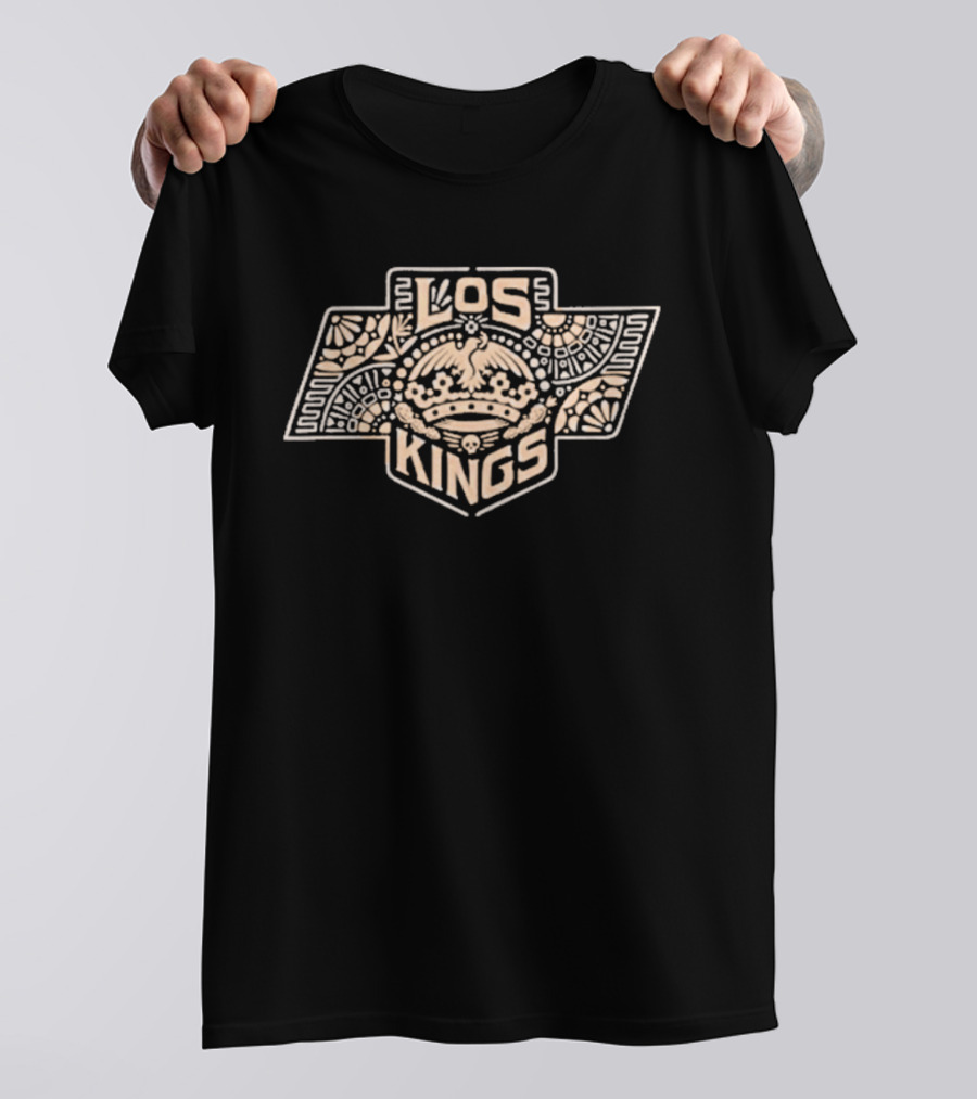 Los Kings Floral Logo Mexican26 Team Collaboration T-Shirt