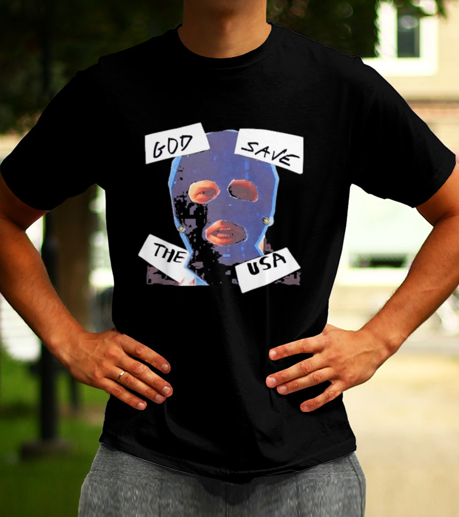 Trump God Save The USA Mask T-Shirt
