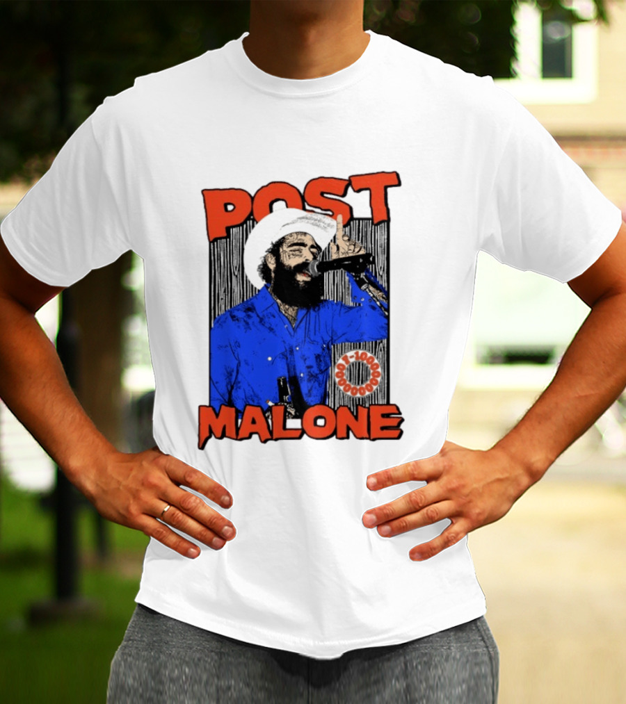 Post Malone Western Cowboy Singer Music Performance T-Shirt