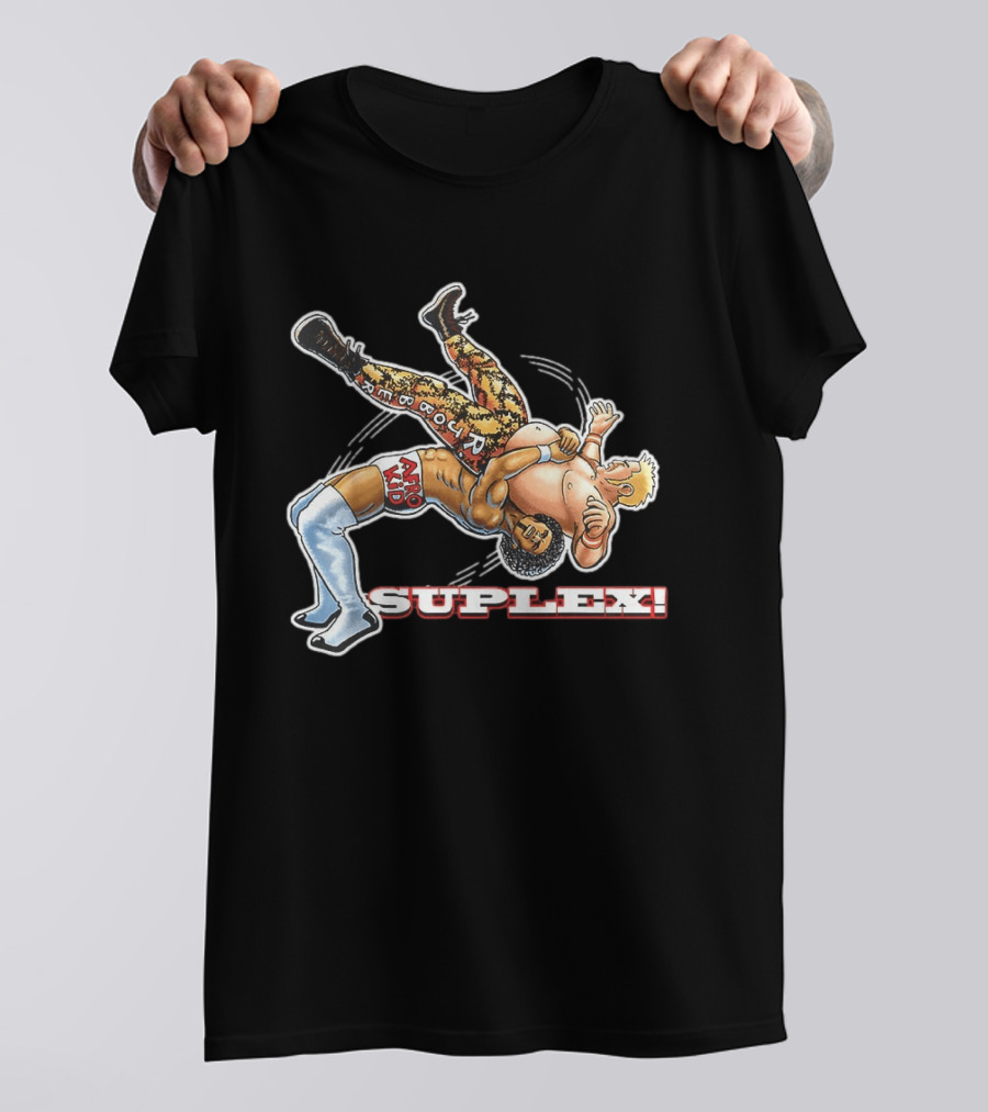 Saytoons Afro Kid Suplex Wrestling Action T-Shirt