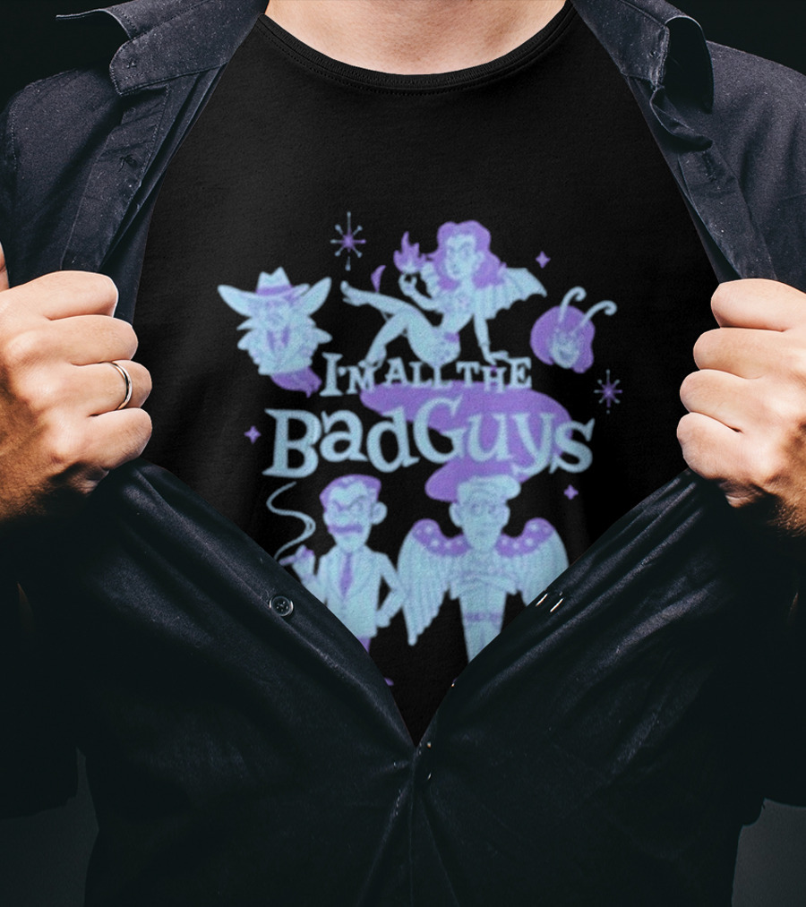 Dropout I'm All The Bad Guys Cartoon Villains Smoking And Capes T-Shirt