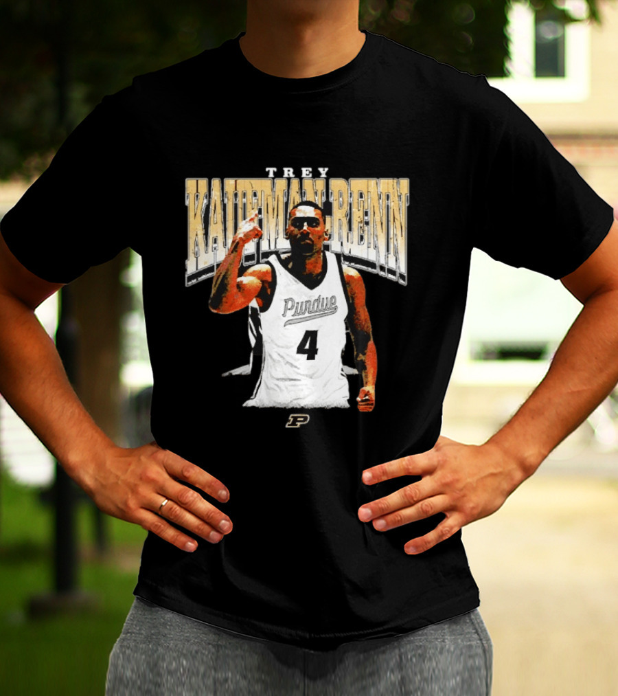 Trey Kaufman Renn Purdue Boilermakers Basketball Number 4 T-Shirt