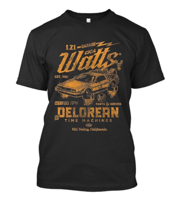 1.21 Giga Watts Delorean Time Machine Established 1985 T-Shirt