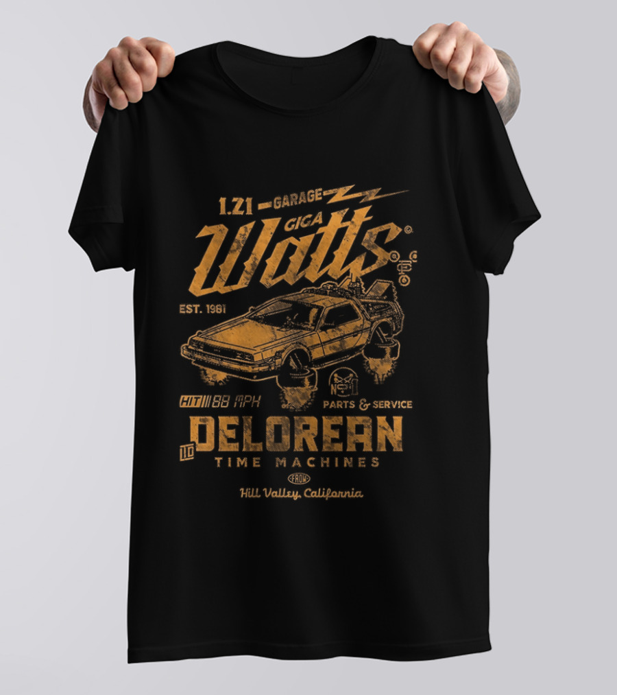 1.21 Giga Watts Delorean Time Machine Established 1985 T-Shirt