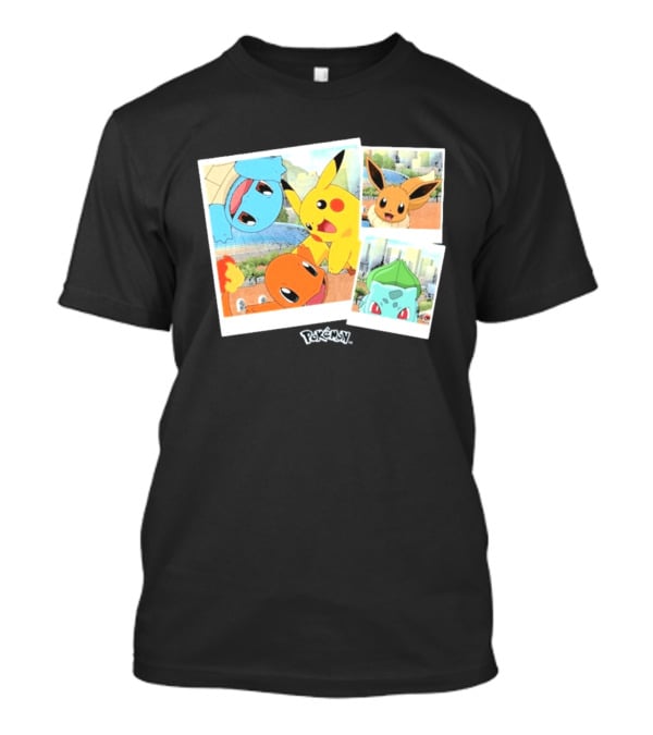 Pokemon Squirtle Pikachu Charmander Waterfront Adventure T-Shirt