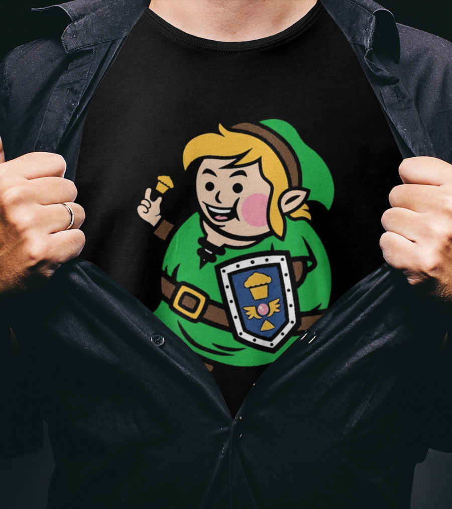 Johnny Cupcakes Legend Big Kid Green Outfit Shield Cupcake Hero T-Shirt